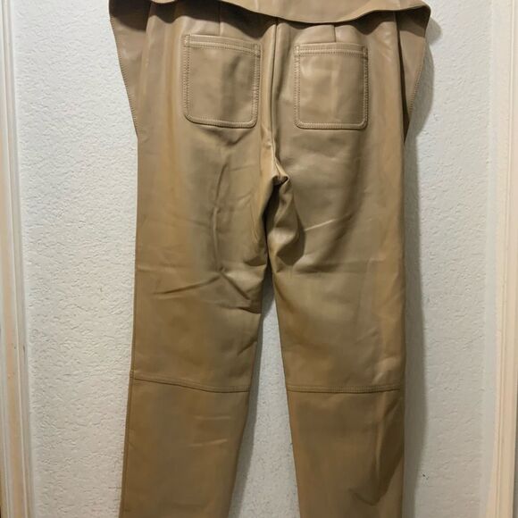 Jonathan Simkhai ‘Tessa’ leather trousers NWOT Faux Leather Pant in Camel - Picture 6 of 11